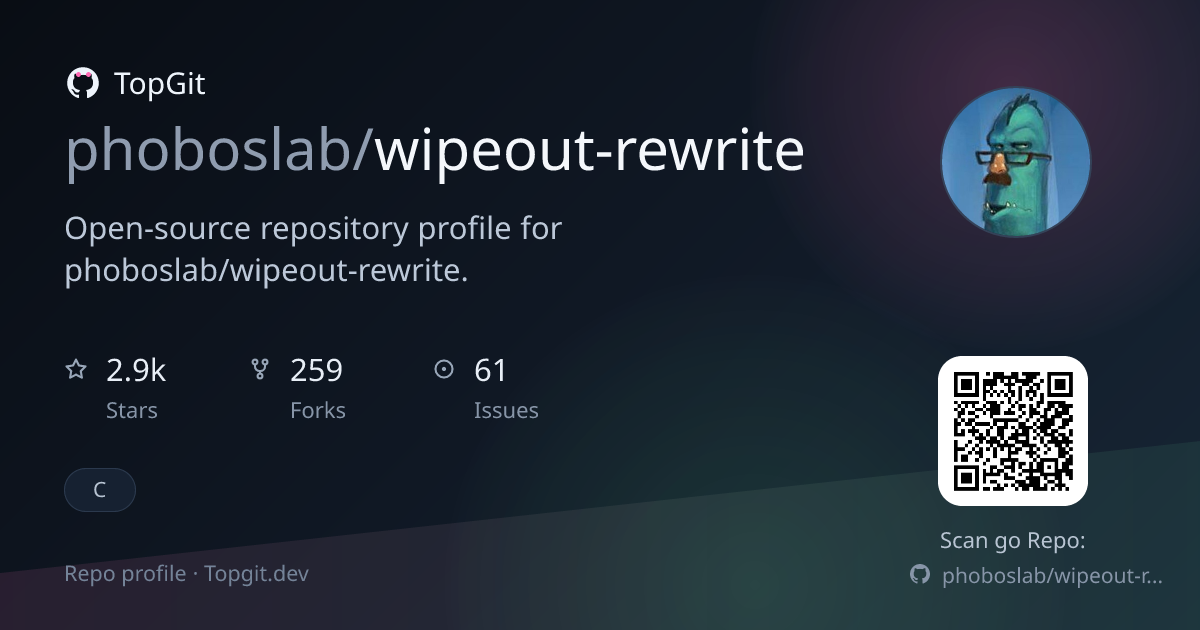 TopGit repo profile image for phoboslab/wipeout-rewrite