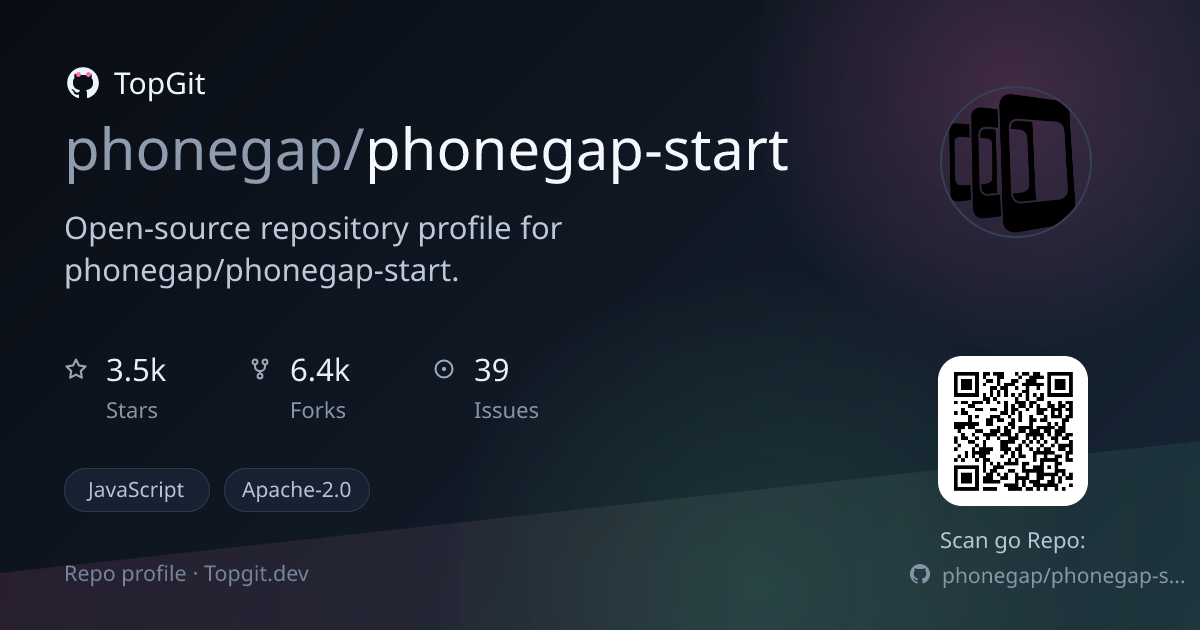 TopGit repo profile image for phonegap/phonegap-start