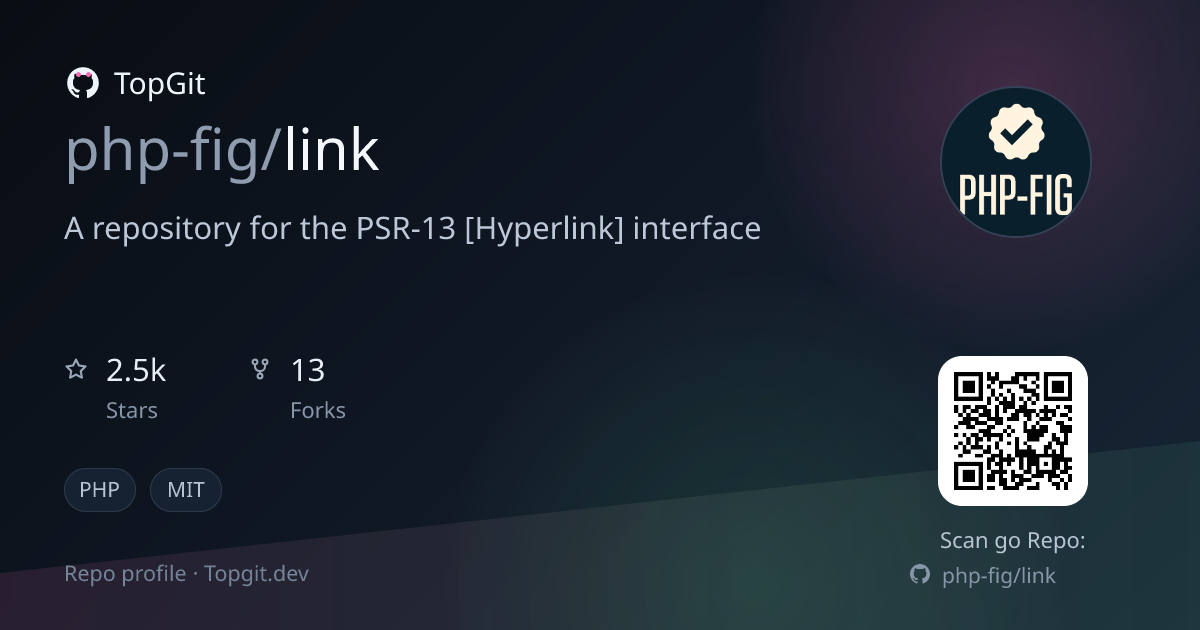 TopGit repo profile image for php-fig/link