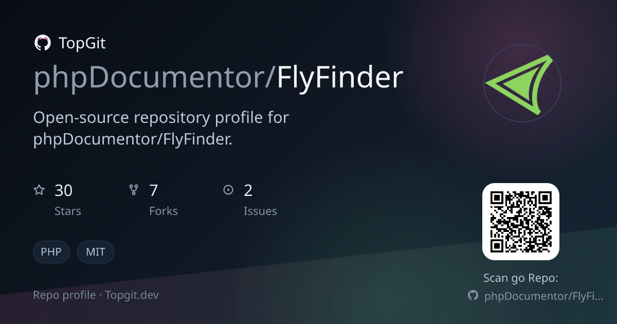 TopGit repo profile image for phpDocumentor/FlyFinder