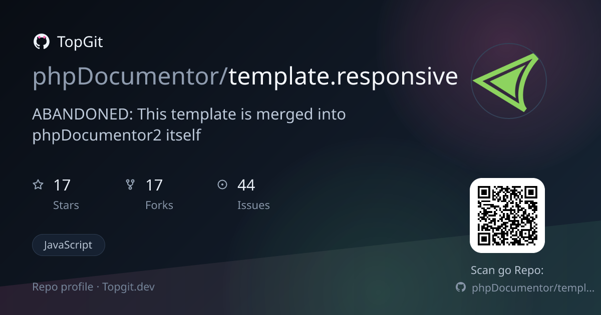 TopGit repo profile image for phpDocumentor/template.responsive