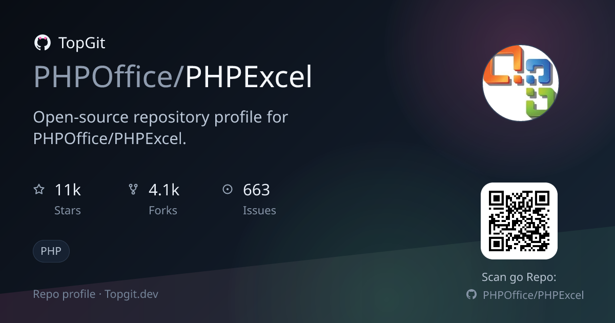 TopGit repo profile image for PHPOffice/PHPExcel