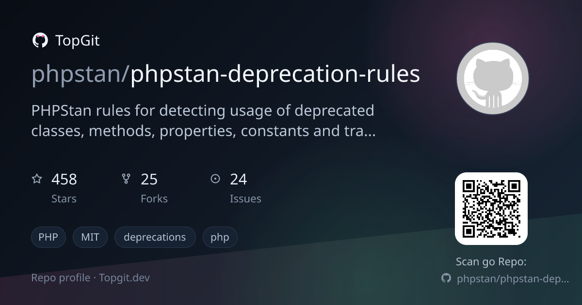 TopGit repo profile image for phpstan/phpstan-deprecation-rules