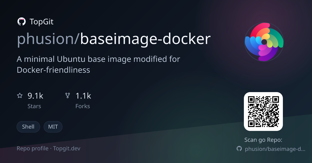 TopGit repo profile image for phusion/baseimage-docker