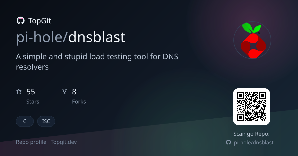 TopGit repo profile image for pi-hole/dnsblast