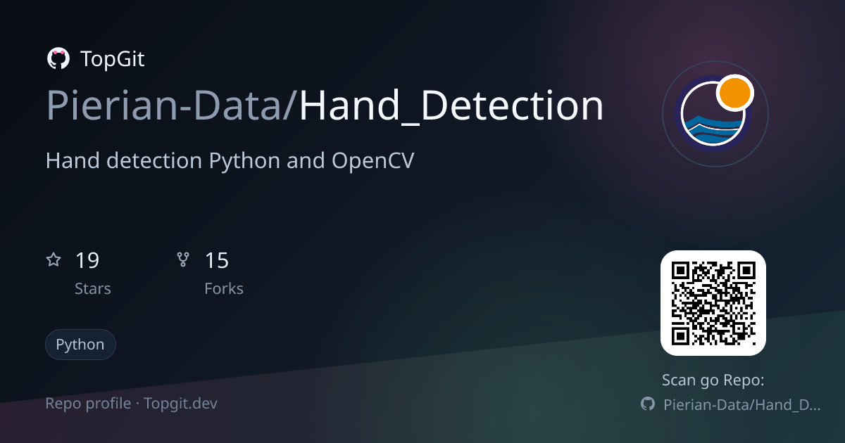 TopGit repo profile image for Pierian-Data/Hand_Detection