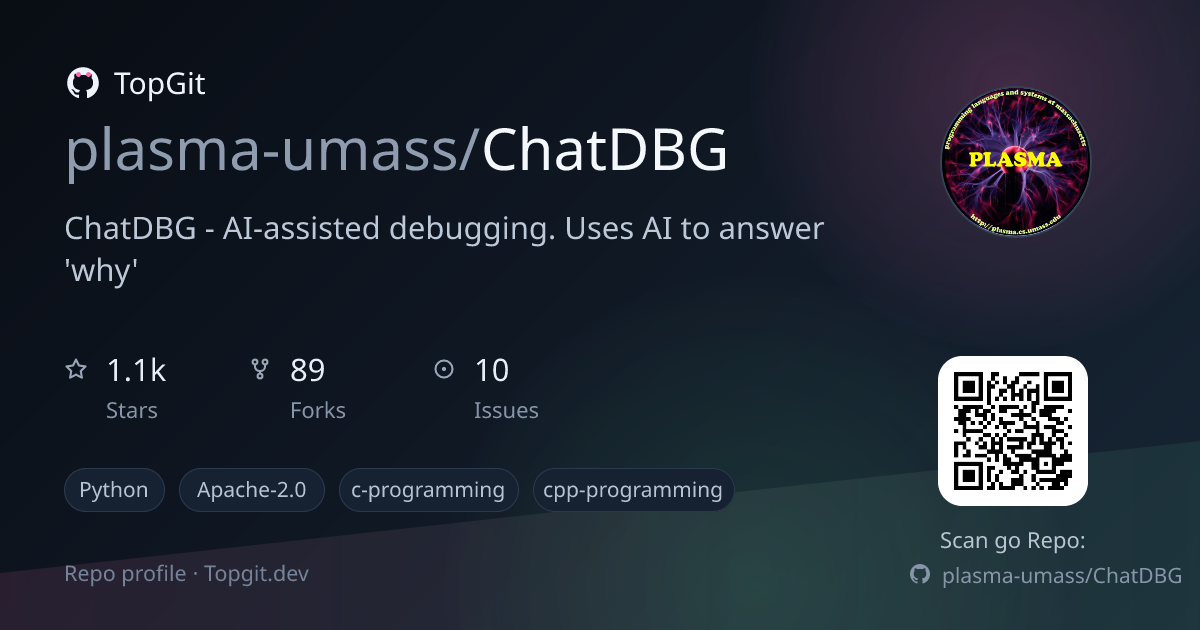 TopGit repo profile image for plasma-umass/ChatDBG