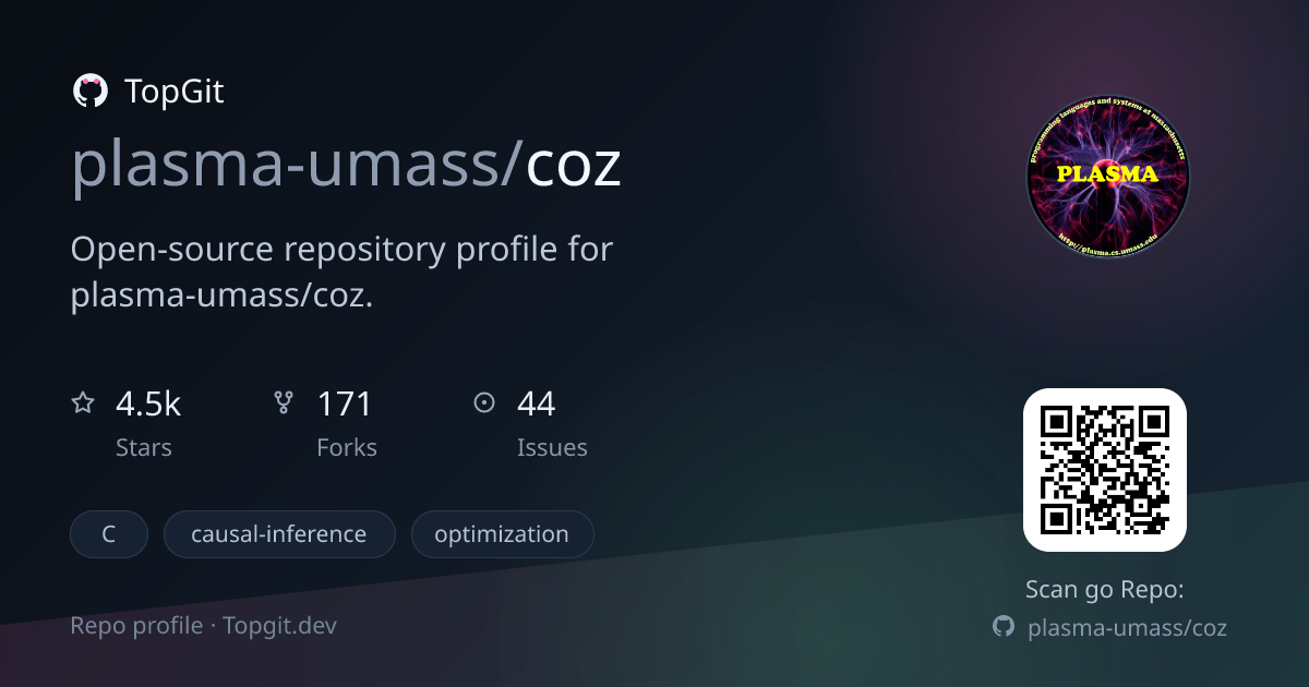 TopGit repo profile image for plasma-umass/coz