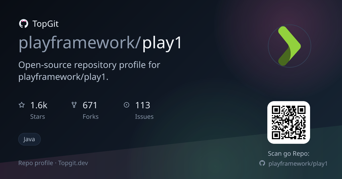 TopGit repo profile image for playframework/play1