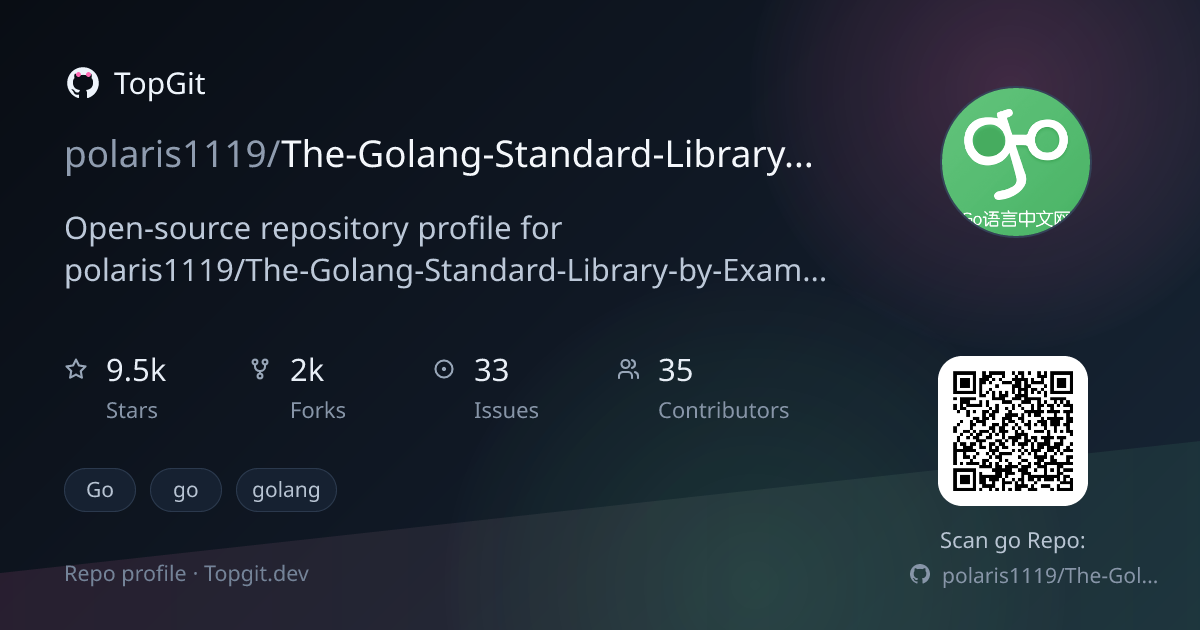 TopGit repo profile image for polaris1119/The-Golang-Standard-Library-by-Example