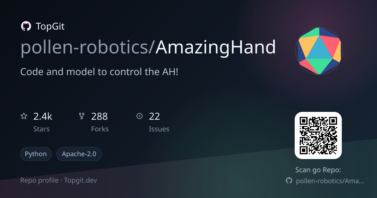 TopGit repo profile image for pollen-robotics/AmazingHand