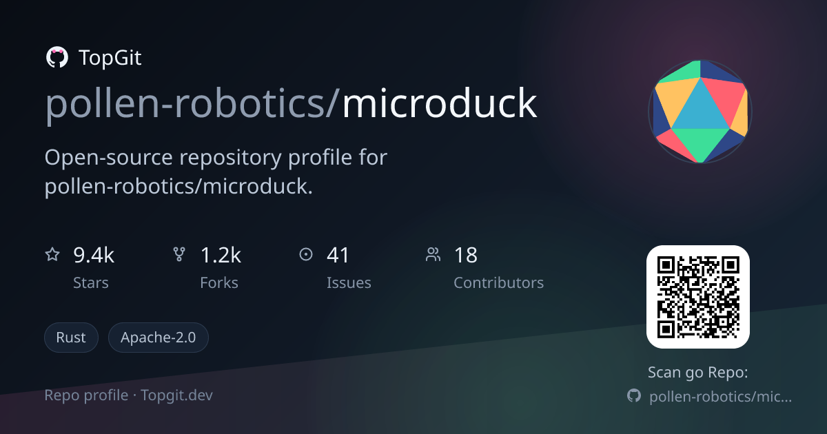 TopGit repo profile image for pollen-robotics/microduck