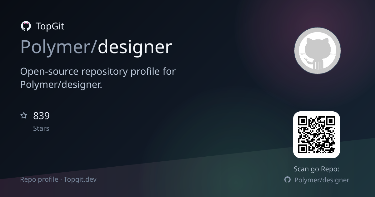 TopGit repo profile image for Polymer/designer