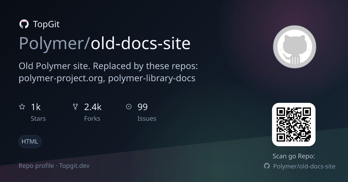 TopGit repo profile image for Polymer/old-docs-site