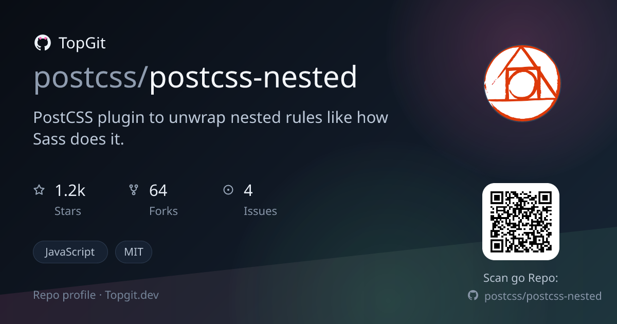TopGit repo profile image for postcss/postcss-nested