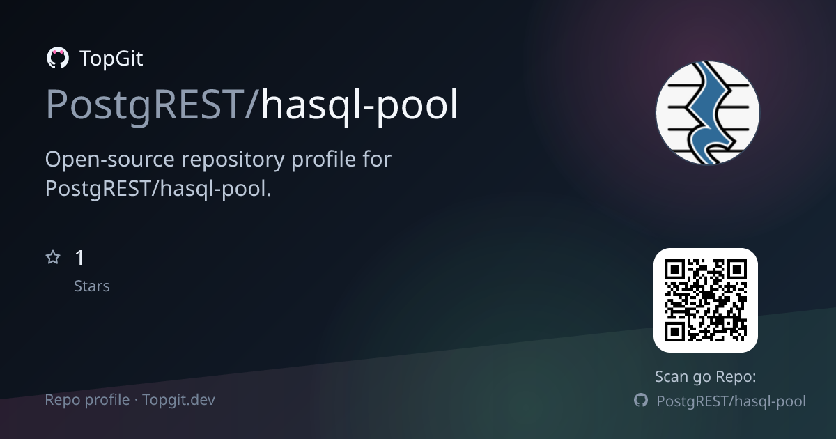 TopGit repo profile image for PostgREST/hasql-pool