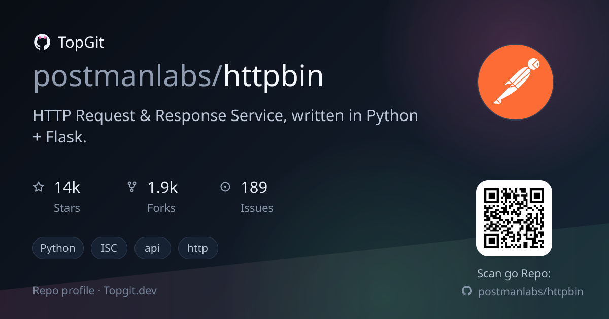 TopGit repo profile image for postmanlabs/httpbin