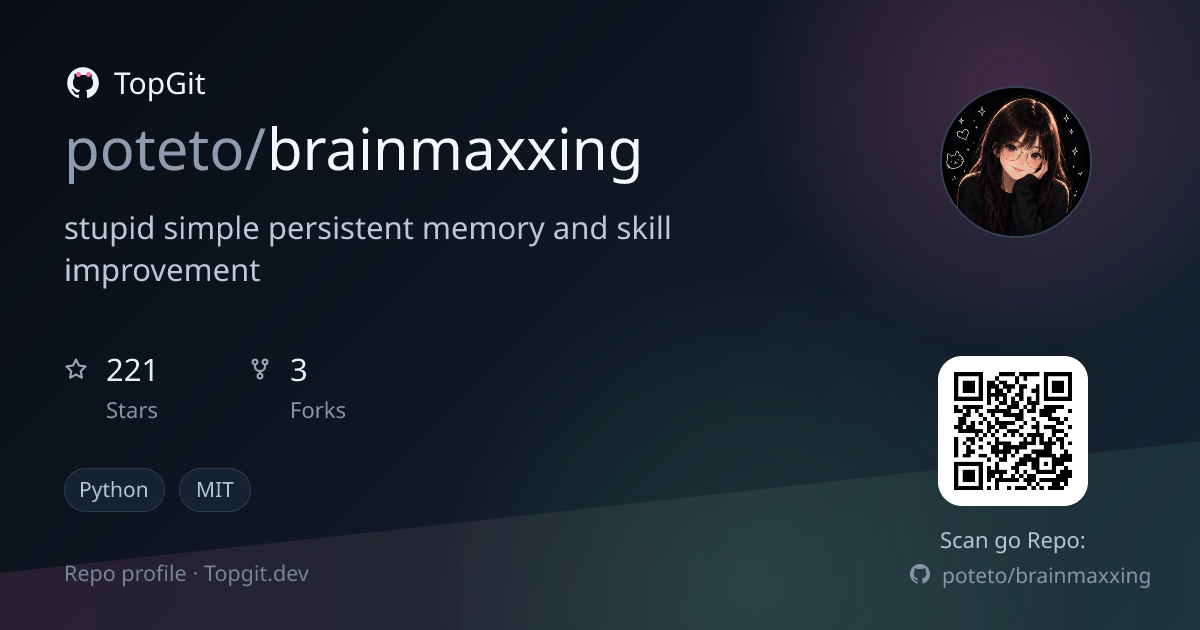 TopGit repo profile image for poteto/brainmaxxing