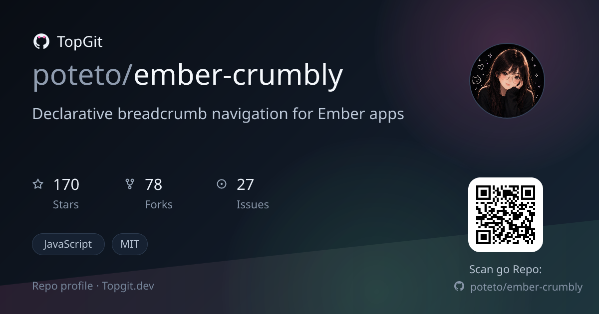 TopGit repo profile image for poteto/ember-crumbly