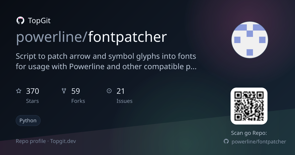 TopGit repo profile image for powerline/fontpatcher