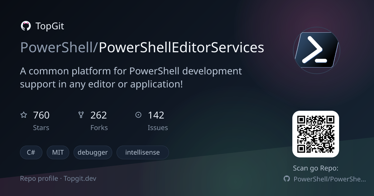 TopGit repo profile image for PowerShell/PowerShellEditorServices