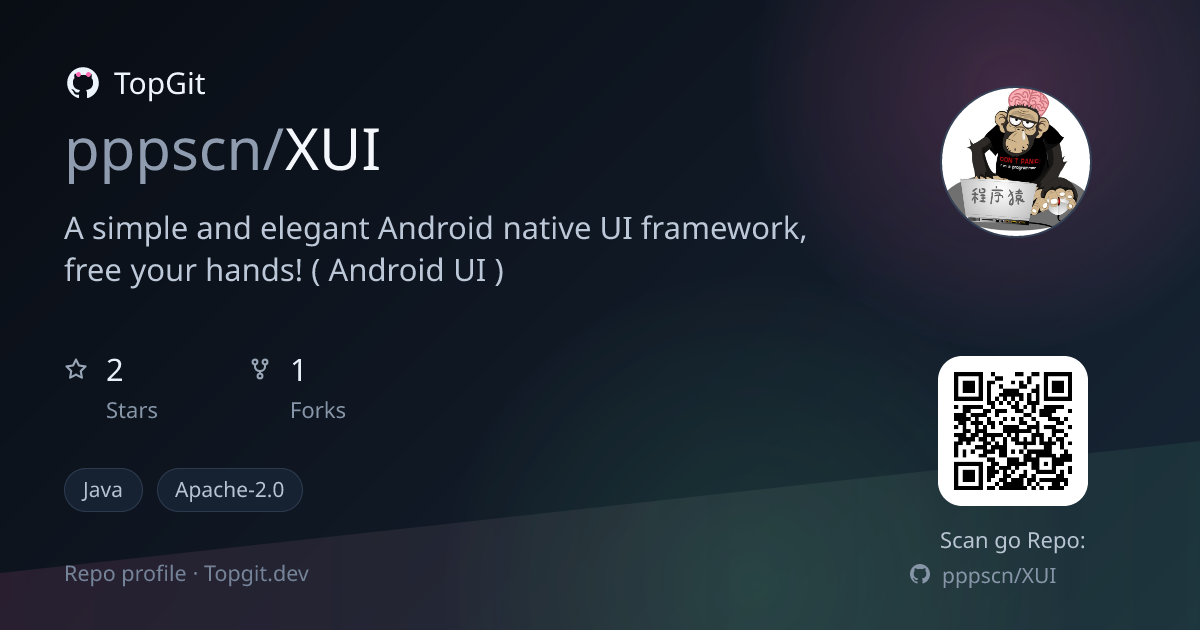 TopGit repo profile image for pppscn/XUI
