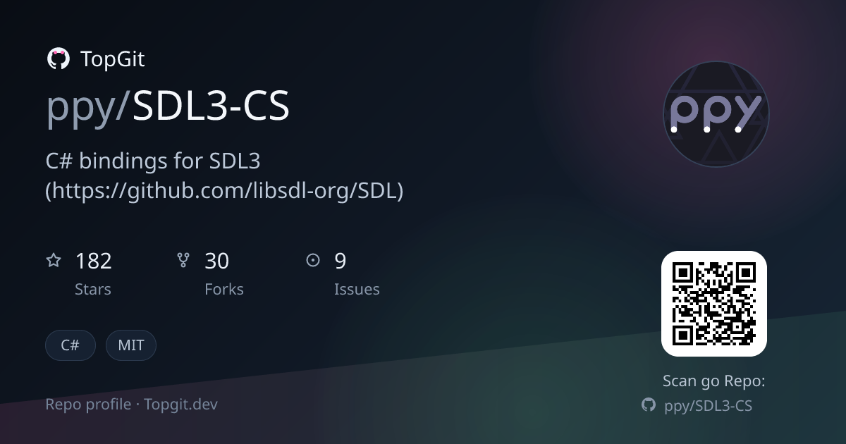 TopGit repo profile image for ppy/SDL3-CS