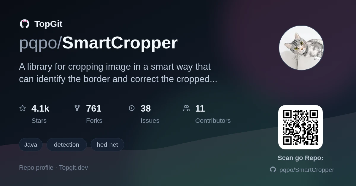 TopGit repo profile image for pqpo/SmartCropper