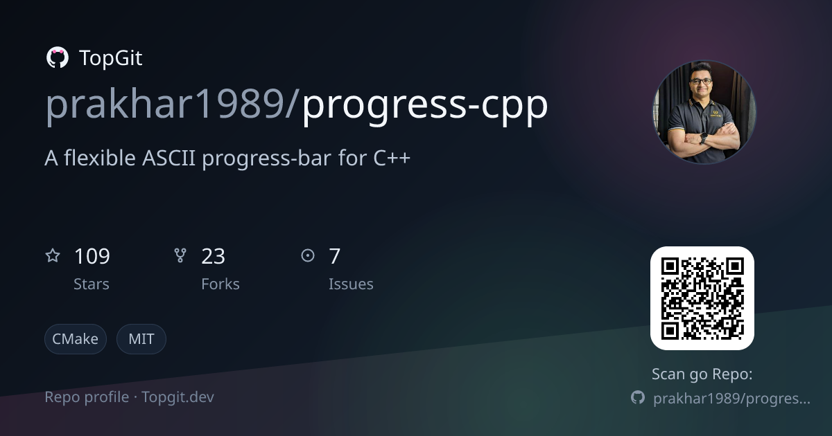 TopGit repo profile image for prakhar1989/progress-cpp