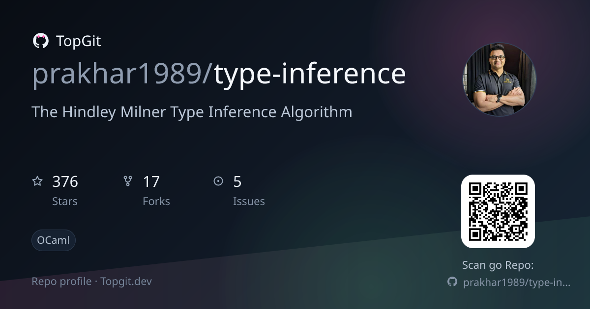 TopGit repo profile image for prakhar1989/type-inference