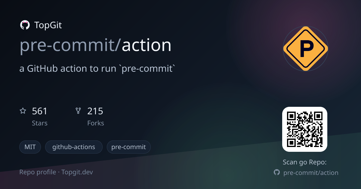 TopGit repo profile image for pre-commit/action