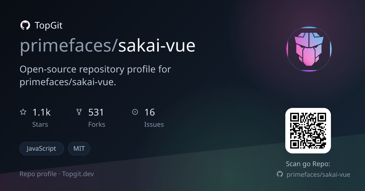 TopGit repo profile image for primefaces/sakai-vue