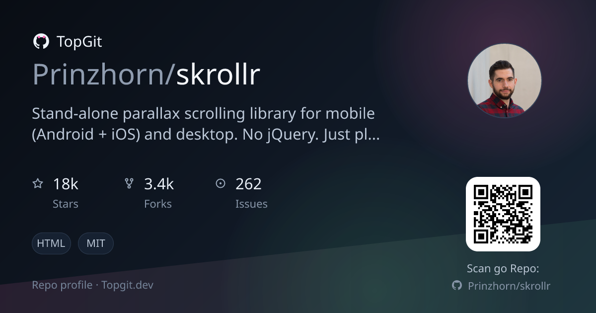 TopGit repo profile image for Prinzhorn/skrollr