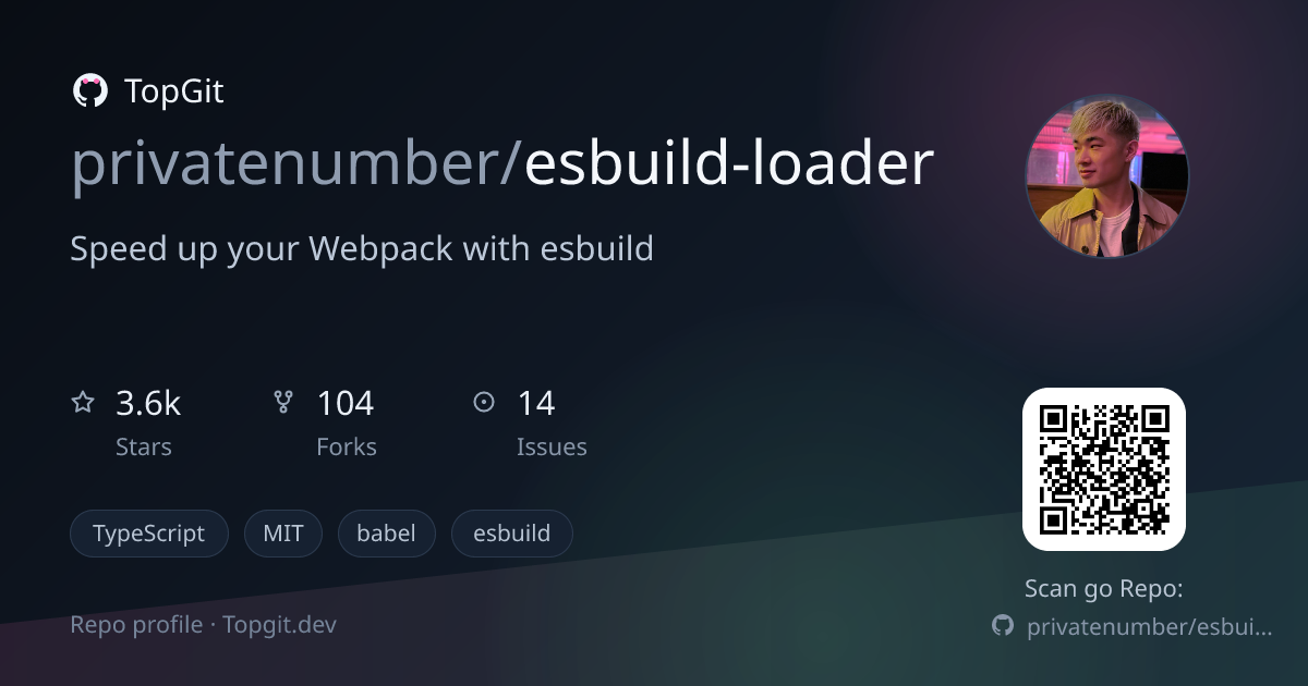 TopGit repo profile image for privatenumber/esbuild-loader