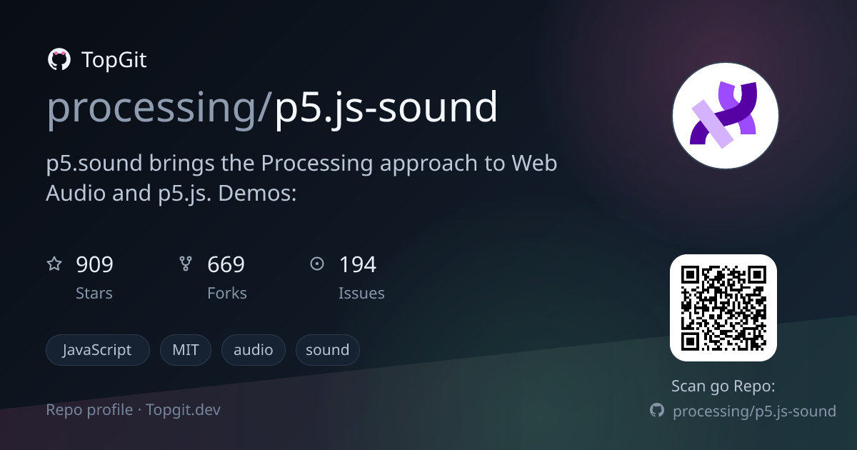 TopGit repo profile image for processing/p5.js-sound