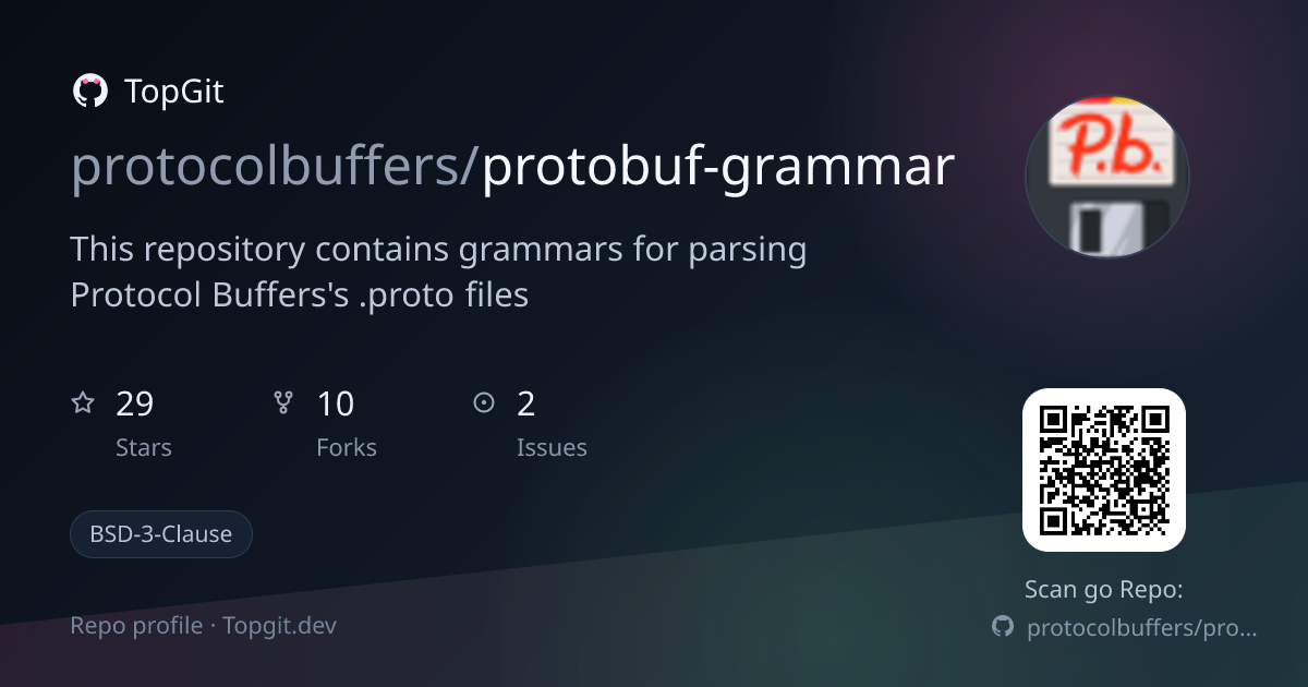 TopGit repo profile image for protocolbuffers/protobuf-grammar