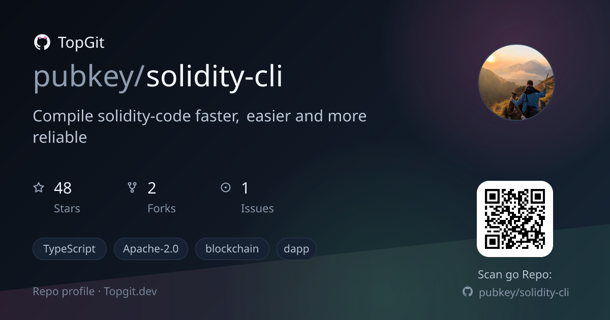 TopGit repo profile image for pubkey/solidity-cli
