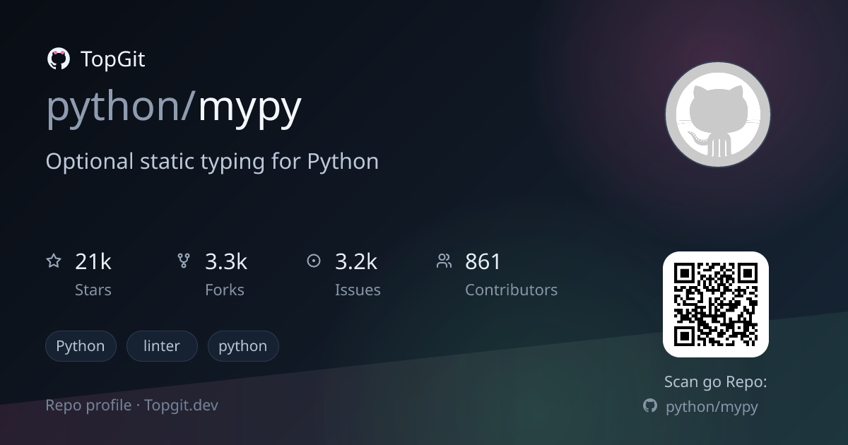TopGit repo profile image for python/mypy