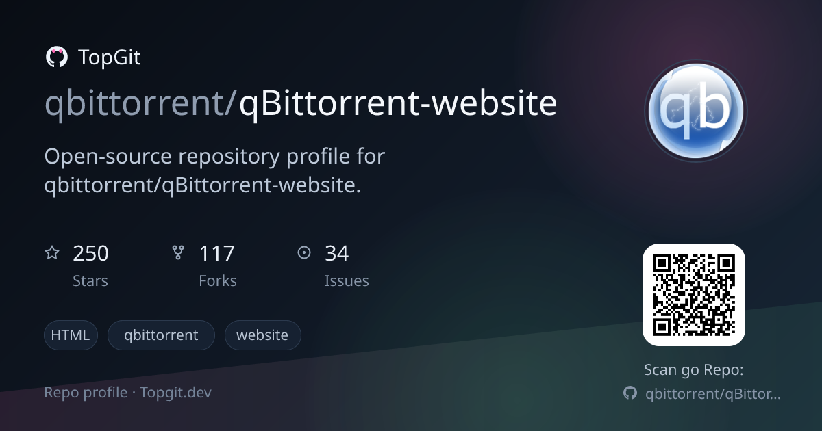 TopGit repo profile image for qbittorrent/qBittorrent-website