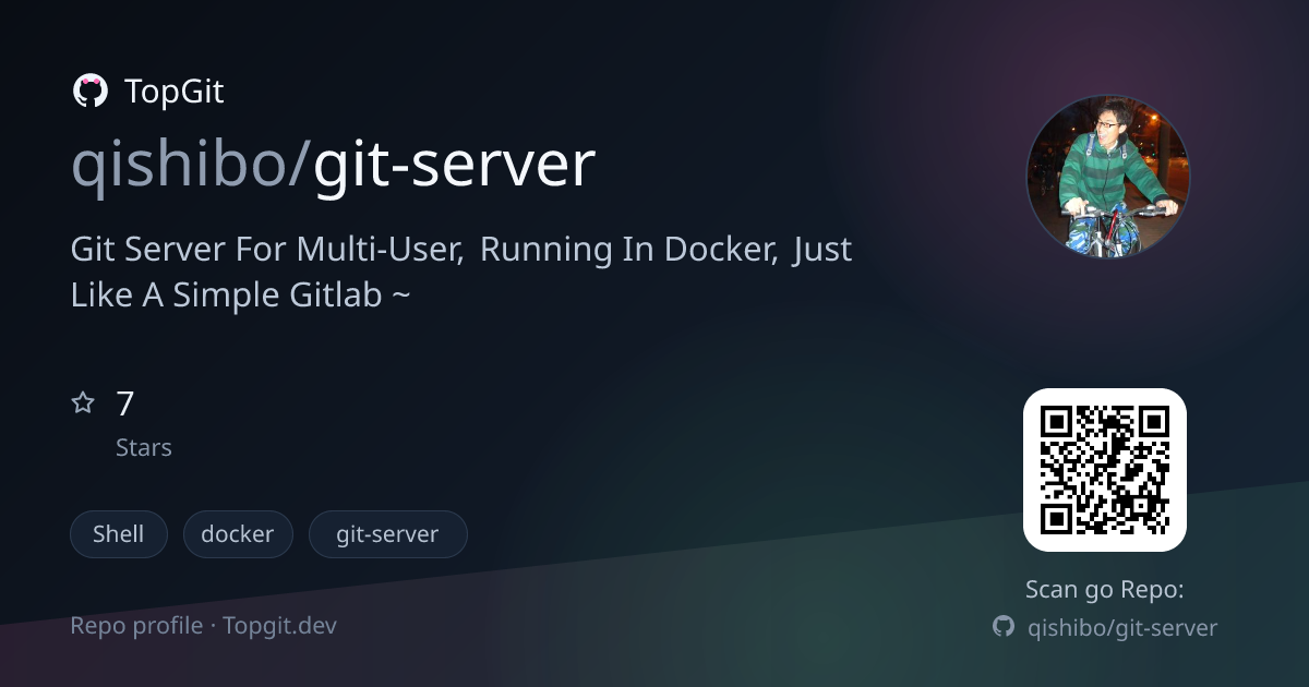 TopGit repo profile image for qishibo/git-server