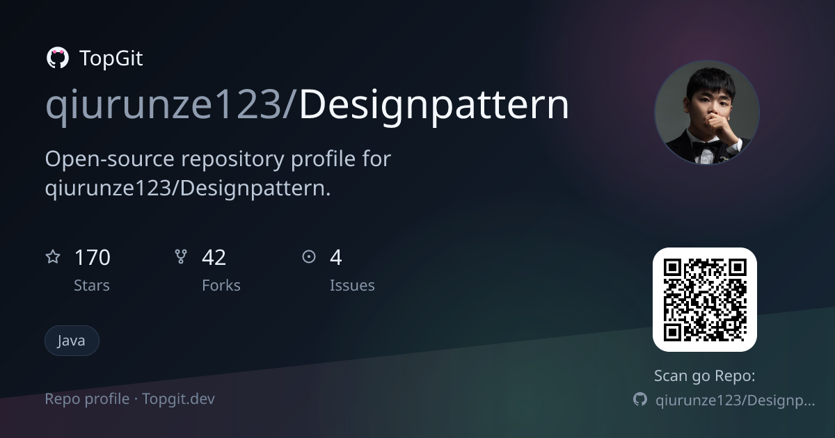 TopGit repo profile image for qiurunze123/Designpattern