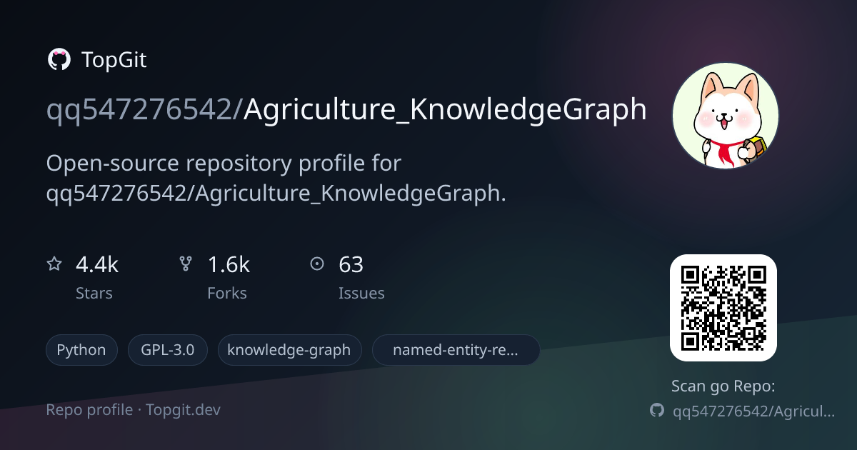 TopGit repo profile image for qq547276542/Agriculture_KnowledgeGraph