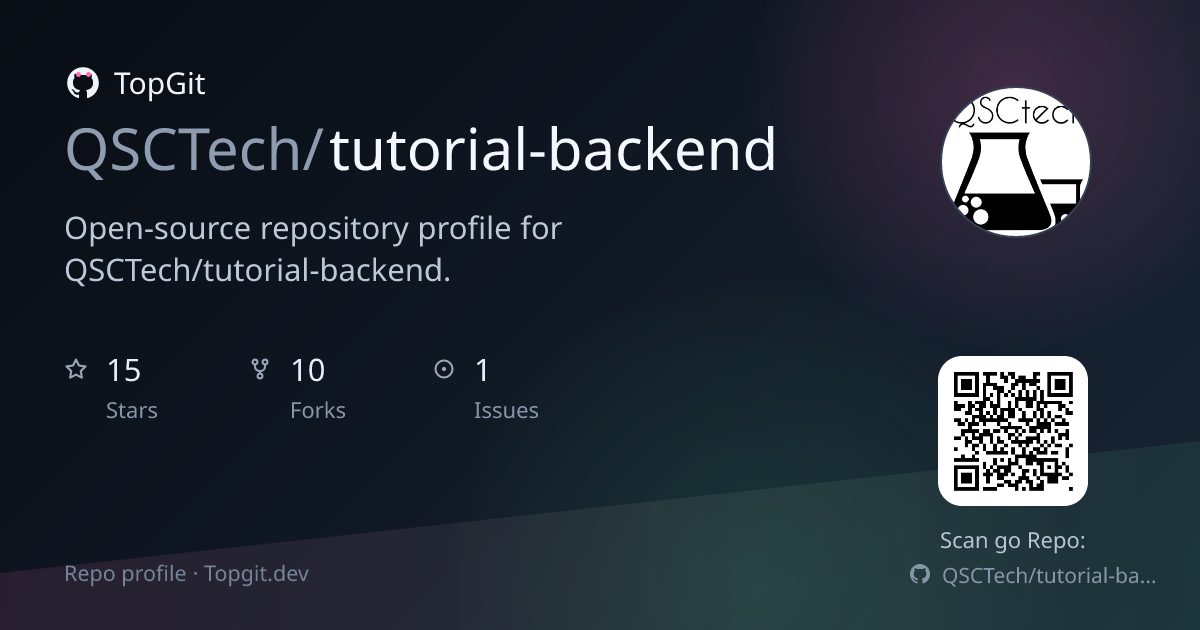 TopGit repo profile image for QSCTech/tutorial-backend