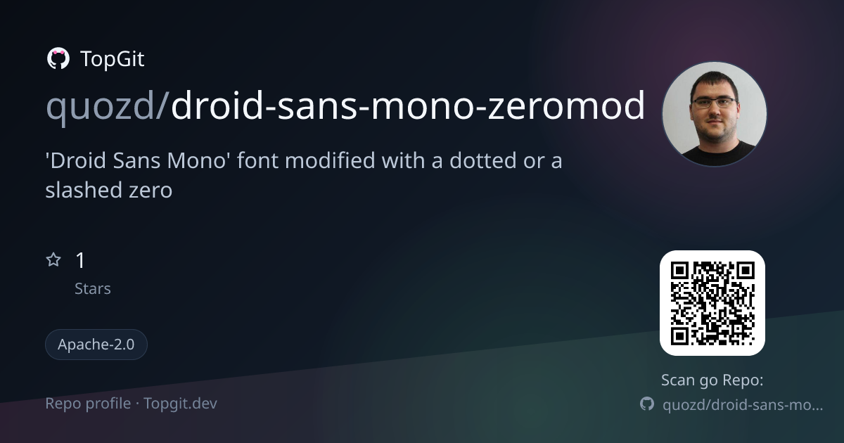 TopGit repo profile image for quozd/droid-sans-mono-zeromod