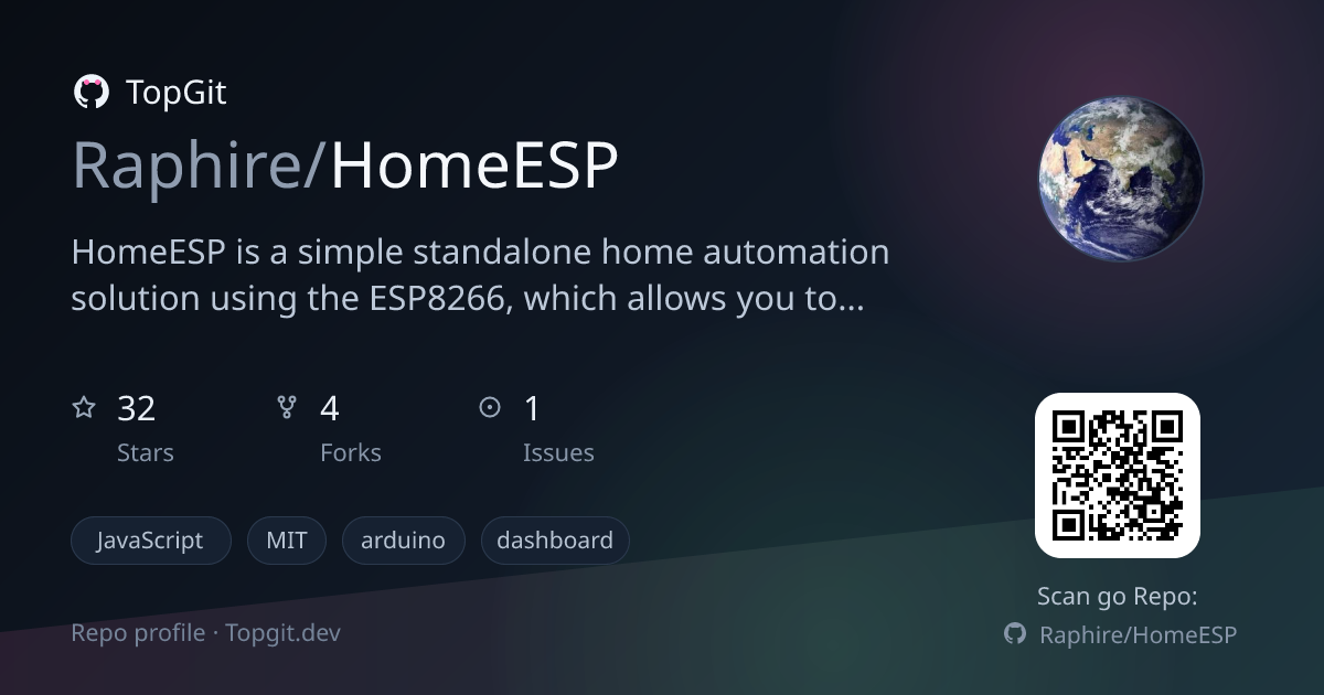 TopGit repo profile image for Raphire/HomeESP