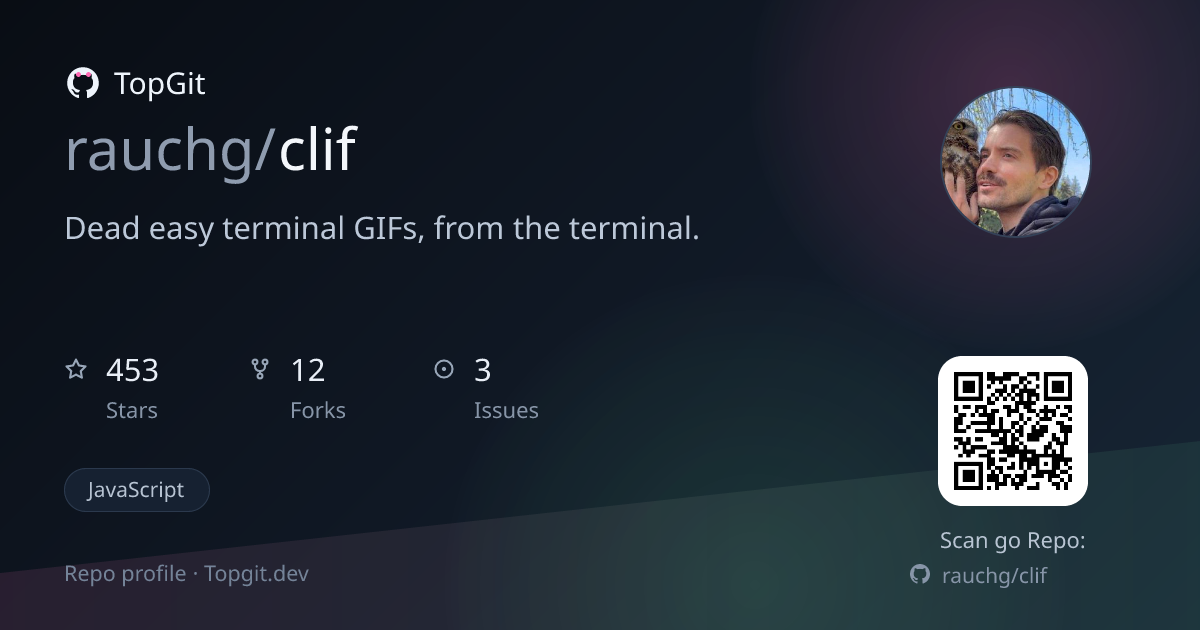 TopGit repo profile image for rauchg/clif