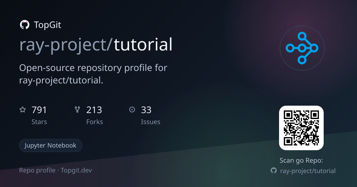TopGit repo profile image for ray-project/tutorial