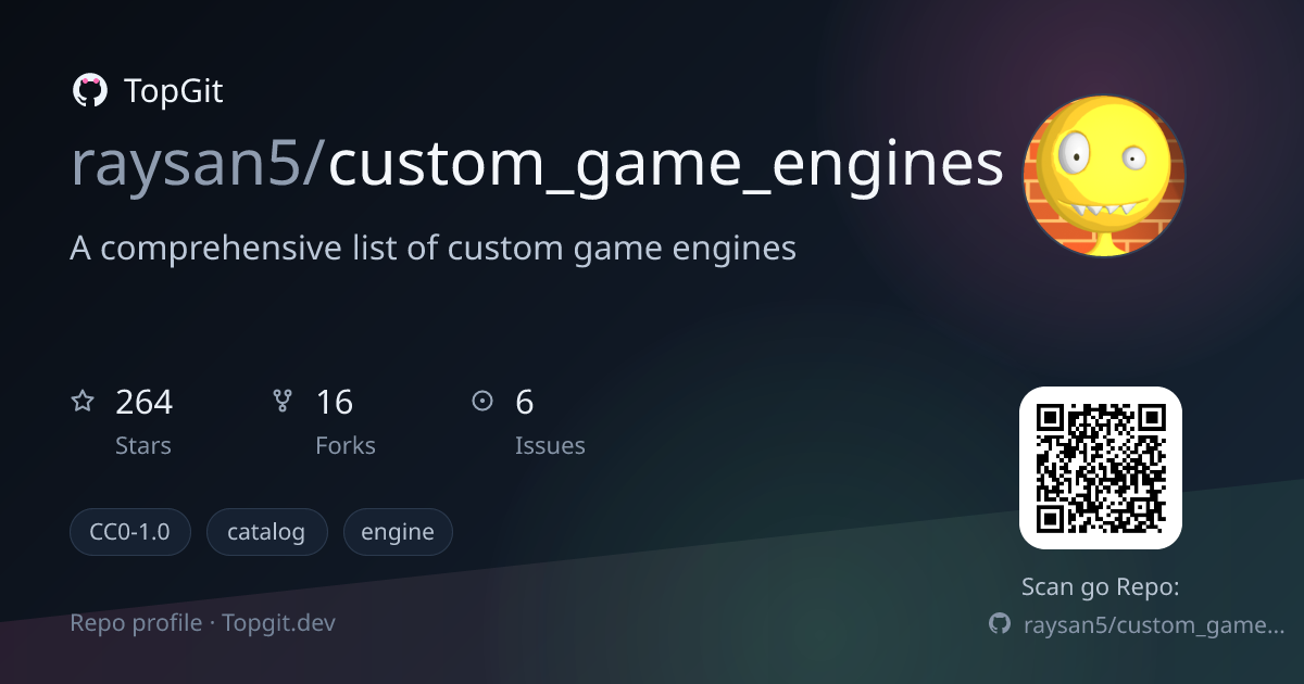 TopGit repo profile image for raysan5/custom_game_engines