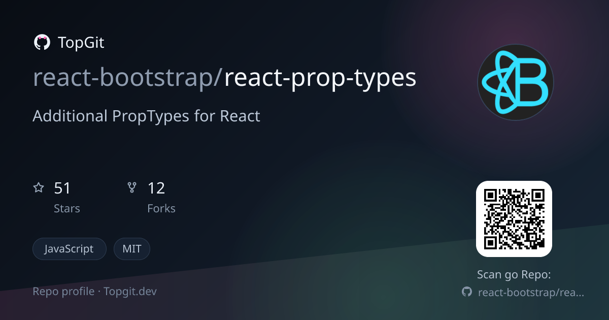 TopGit repo profile image for react-bootstrap/react-prop-types