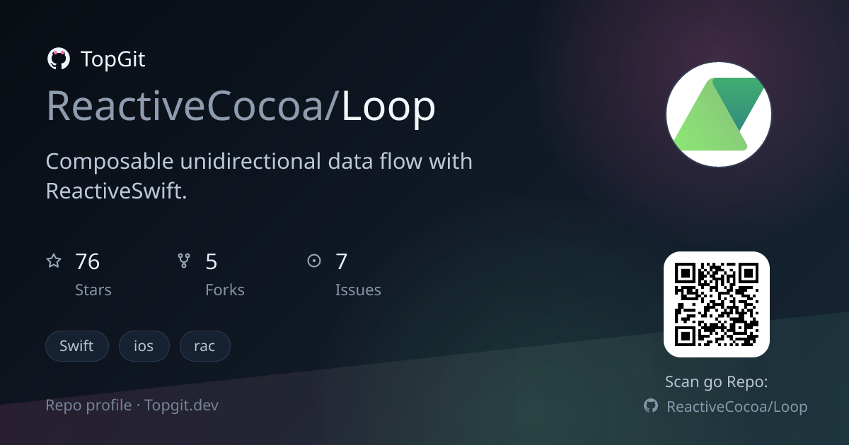 TopGit repo profile image for ReactiveCocoa/Loop